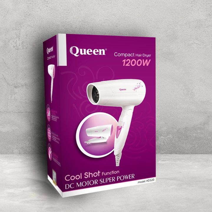 خرید سشوار مسافرتی کویین 1200 وات مدل HD320