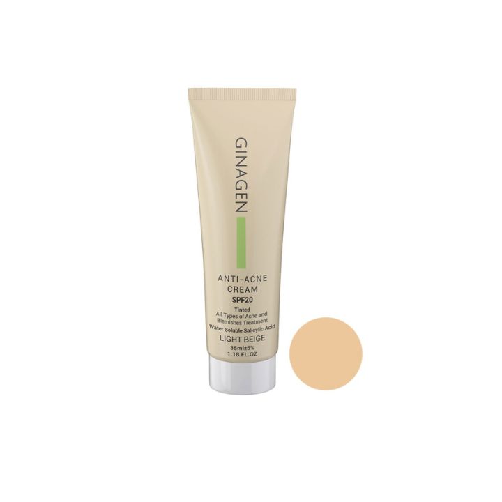 کرم ضد جوش رنگی ژیناژن SPF20 (Natural Beige)